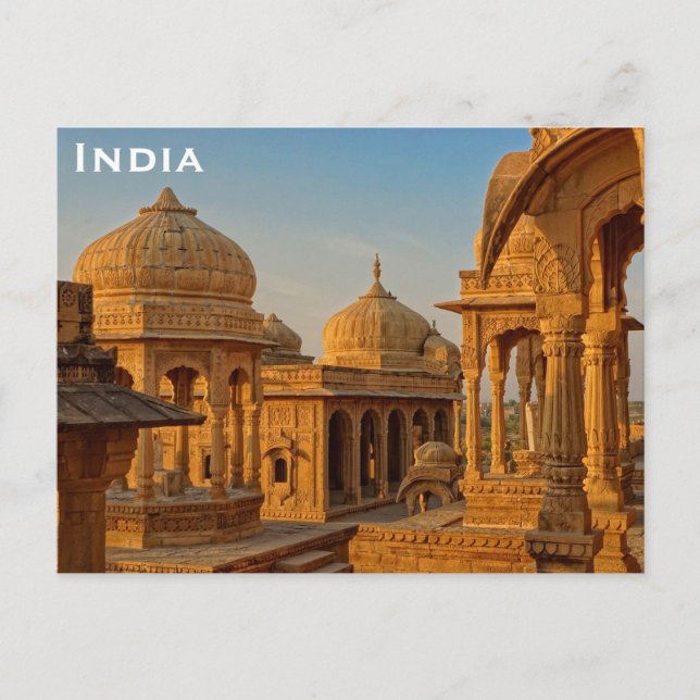 Indien Vintag Tourismus Reisen hinzufügen Postkarte (Vorderseite)