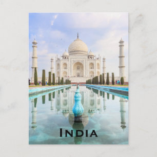 Indien Vintage Reise Tourismus Hinzufügen Postkarte