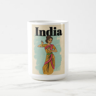 Indien Vintage-Reiseposter Kaffeetasse