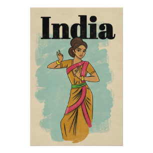 Indien Vintage-Reiseposter Poster