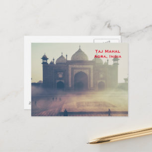 Indien Vintage Tourismus Reise Hinzufügen Postkart Postkarte
