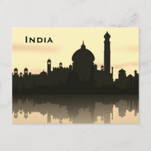 Indien Vintage Tourismus Reise Hinzufügen Postkarte