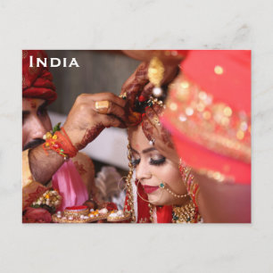 Indien Vintage Tourismus Reise Hinzufügen Postkarte