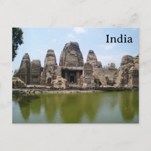 Indien Vintage Tourismus Reise Hinzufügen Postkarte