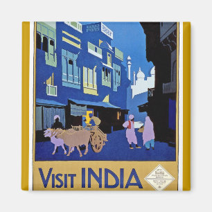 Indien - Vintage Travel - Indien besuchen Magnet