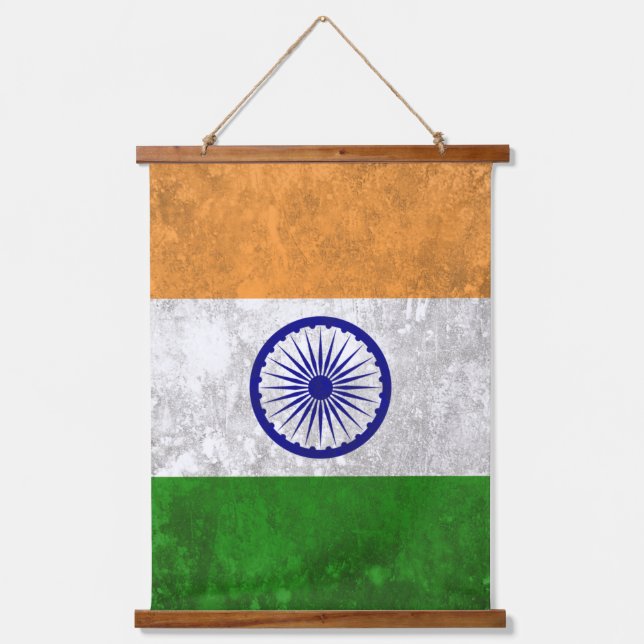 Indien Wandteppich Mit Holzrahmen (Vorderseite)