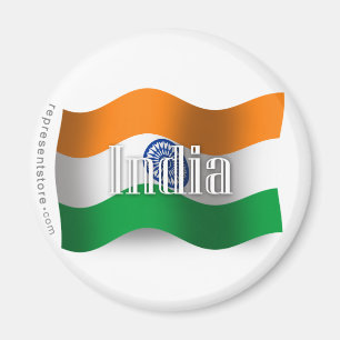 Indien Waving Flag Magnet