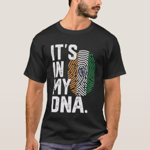 Indien Wurzeln Flagge Fingerabdruck Grafik Patriot T-Shirt