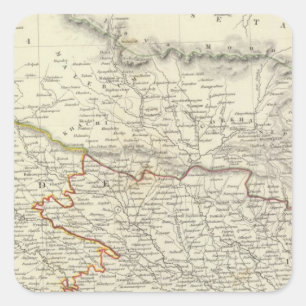 Indien X Quadratischer Aufkleber