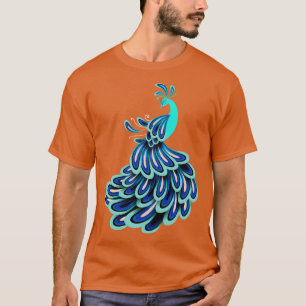 Indien Ziervögel Tiergeschenk Pfau T-Shirt