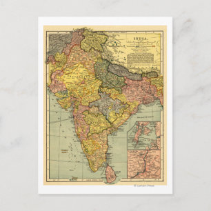 IndienPanoramakarte Indien Postkarte