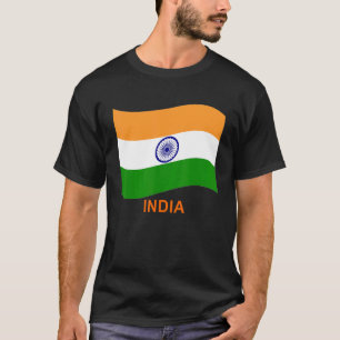 Indiens Bharat Indische wehende Flagge T-Shirt