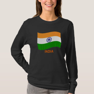 Indiens Bharat Indische winkende Flagge T-Shirt