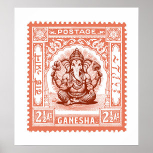 Indiens Briefmarke Design, Ganesha Poster