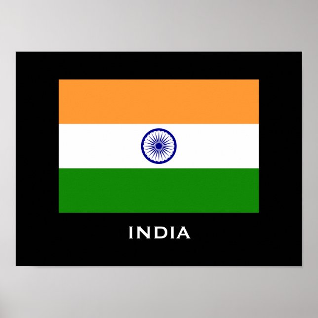 Indiens Flag Custom Poster (Vorne)