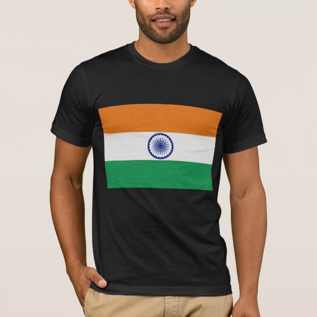 Indiens Flagge T-Shirt (Vorderseite)