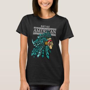 Indigene Adresse - farbenfroher Indianer Er T-Shirt