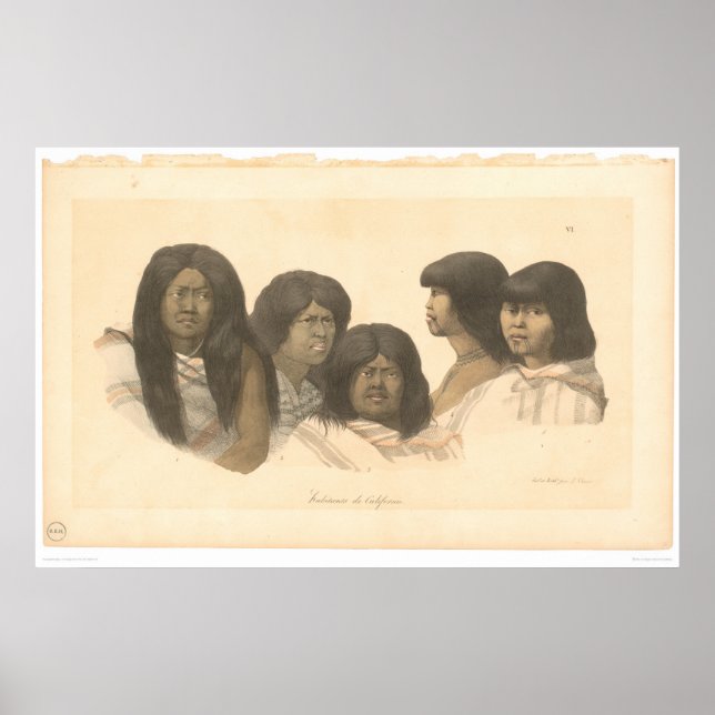 Indigene Amerikaner aus Kalifornien (0685A) Poster (Vorne)