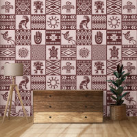 Indigene Amerikaner - Ethnologische Symbole braune