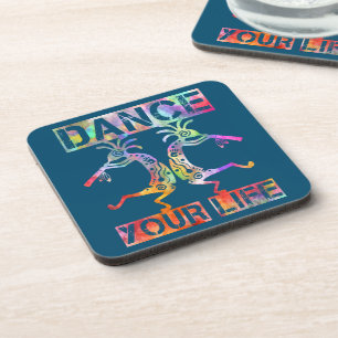 Indigene Amerikaner Kokopelli - Dance Your Life 3 Getränkeuntersetzer
