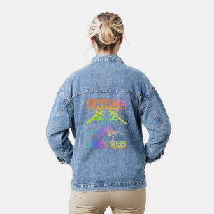 Indigene Amerikaner Kokopelli - Dance Your Life 4 Jeansjacke