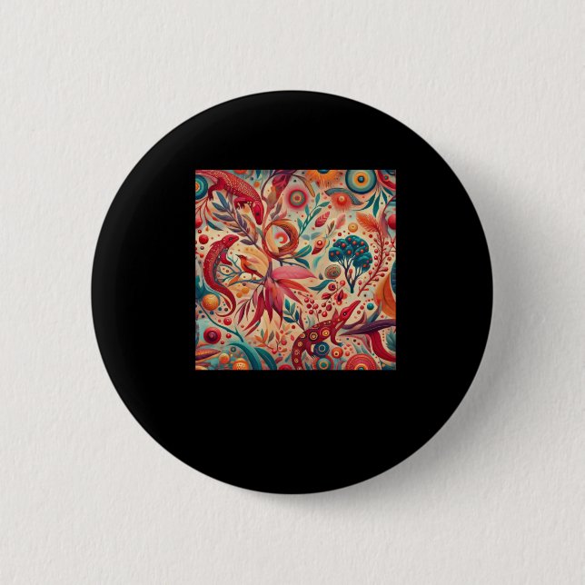Indigene australische Aborigine-Patter Button (Vorderseite)