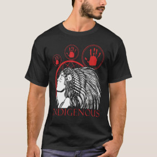 Indigene Indigene Indigene Hand Indisches Blut T T-Shirt