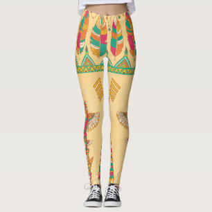 Indigene indigene Ornamentalgeschichte der Indiane Leggings
