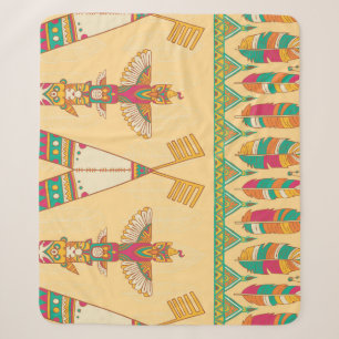 Indigene indigene Ornamentalgeschichte der Indiane Sherpadecke