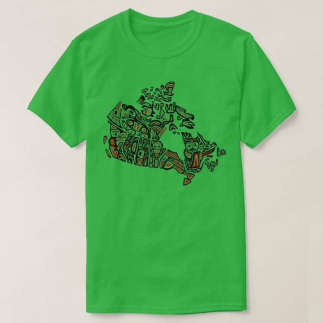 Indigene Karte Kanadas CANADA 1 T-Shirt (Design vorne)