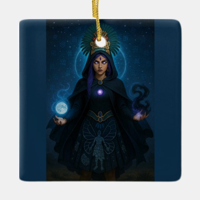 Indigene mexikanische Göttin Tlazolteotl Ornament (Vorderseite)