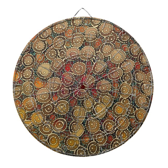 Indigene See in Ochre - einzigartig Dartscheibe (vorne)