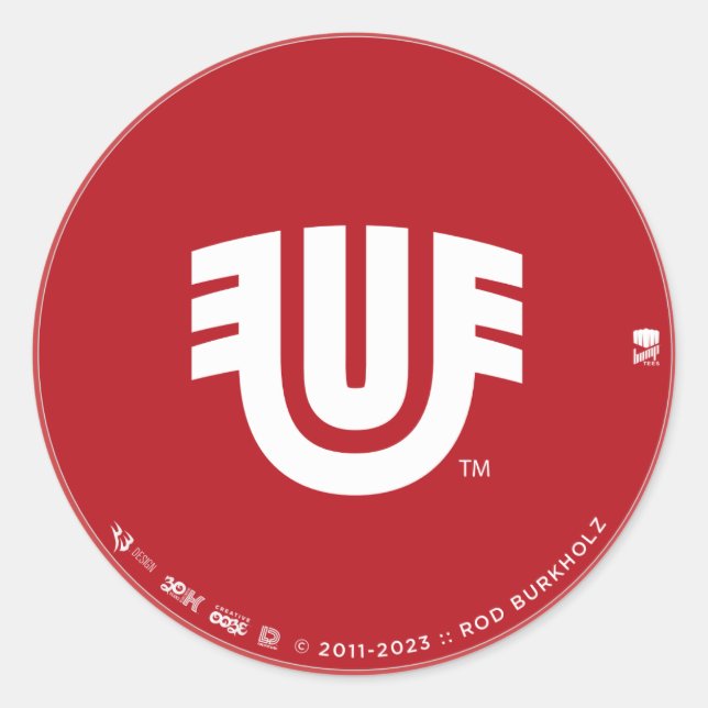 Indigene Ute Tribal-Marke Runder Aufkleber (Vorderseite)