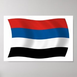 Indigene Völker Kolumbiens Flagge Poster Druck