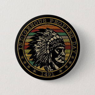 Indigene Völker Tag 1941 Indigene Amerikaner Button