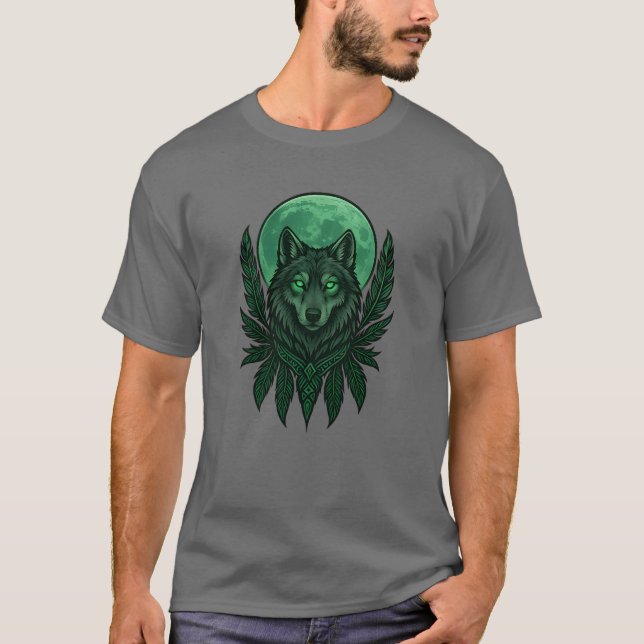 Indigener Wolf Indigener Geist T-Shirt (Vorderseite)