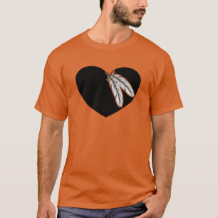 Indigenes amerikanisches Herz Indigener Ureinwohne T-Shirt
