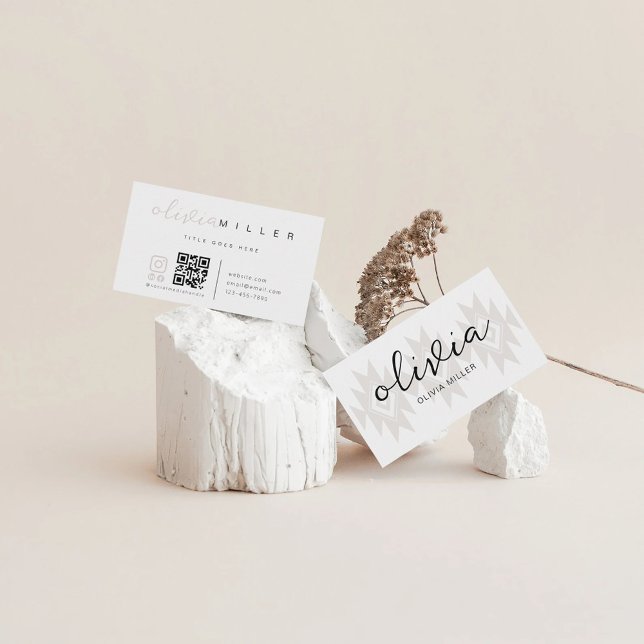 Indigenes amerikanisches Symbol Indigener QR-Code Visitenkarte (Von Creator hochgeladen)