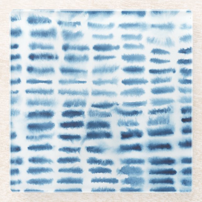 Indigio Wassercolor Print Glasuntersetzer (Vorderseite)