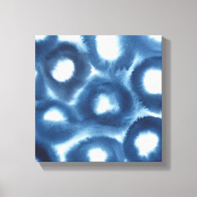 Indigio Watercolor Print Circles Leinwanddruck (Vorderseite)