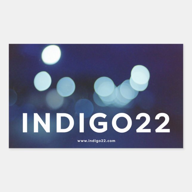 Indigo22 Rechteckiger Aufkleber (Vorderseite)