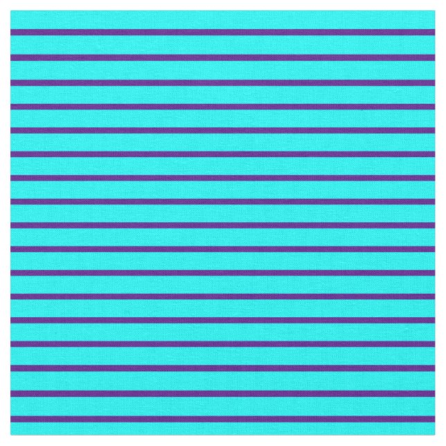 Indigo & Aqua Lines Stoff (Nahaufnahme)