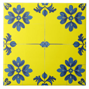 Indigo Azulejo Blau Portugiesisch Lissabon Dekorat Fliese