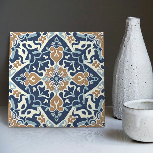 Indigo Azulejo Blau Portugiesisch Lissabon Dekorat Fliese