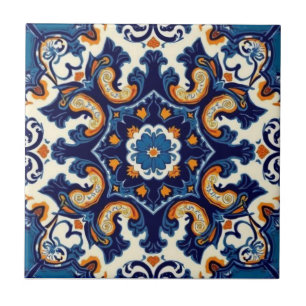 Indigo Azulejo Blau Portugiesisch Lissabon Talaver Fliese