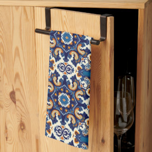 Indigo Azulejo Blau Portugiesisch Lissabon Talaver Geschirrtuch