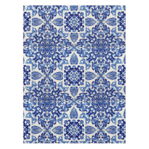 Indigo Azulejo Blau Portugiesisch Lissabon Talaver Tischdecke