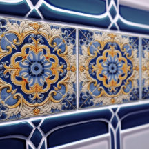 Indigo Azulejo Blue Portugiesische Lissabon-Dekora