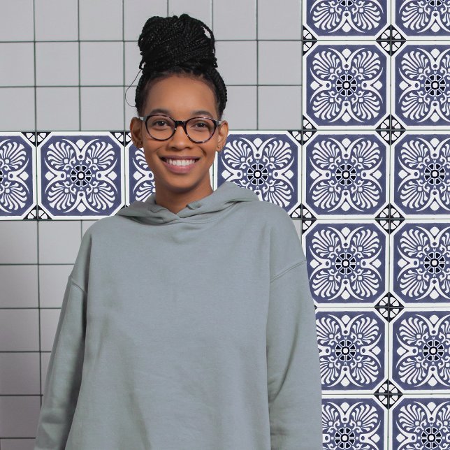 Indigo Azulejo Blue Portugiesische Lissabon-Dekora Fliese (Von Creator hochgeladen)