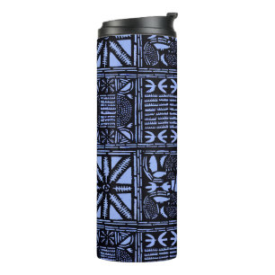 Indigo Batik Quilt - Blau Thermosbecher